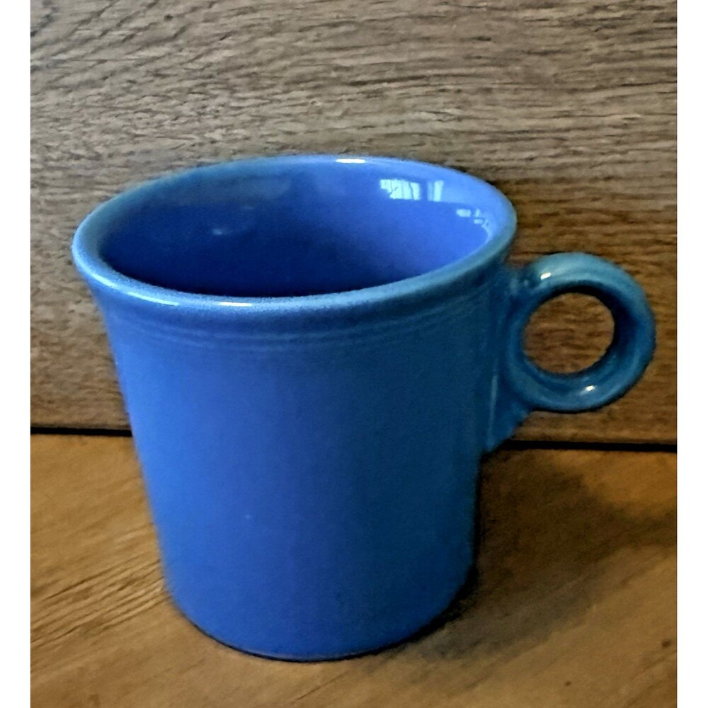 Fiesta Ware Fiesta Coffee Cup Mug Peacock Blue Ring Handle HLC USA